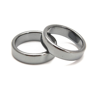 #ad Natural Hematite Band Ring Basic Ring for Men and Women Flat Ring Sold 1 Piece $4.99