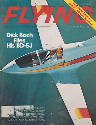 #ad Flying Magazine Jan 1976 BD 5J Beech 58P Baron Mitsubishi MU 2 VFR to IMC $9.00