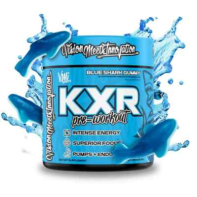 #ad VMI Sports KXR Preworkout 30 Servings Blue Shark Gummy $29.95