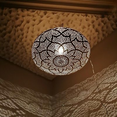 #ad Handmade Moroccan Pendant Light Moroccan Brass Ceiling Lamp Chandelier Light $279.00