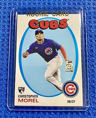 #ad Chicago Cubs Rookie CHRISTOPHER MOREL TOPPS TBT Hockey Design #37 Mint RC $6.25