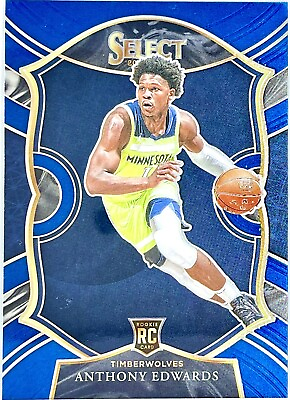#ad 2020 21 Panini Select Anthony Edwards Blue Rookie Card RC Timberwolves🔥📈 $18.29