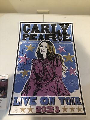 #ad CARLY PEARCE SIGNED AUTOGRAPH 11x17 TOUR POSTER JSA COA COUNTRY STAR $99.99