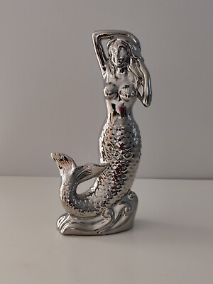 #ad VINTAGE Silver Mermaid Rare 12quot; TALL Brand New $45.00