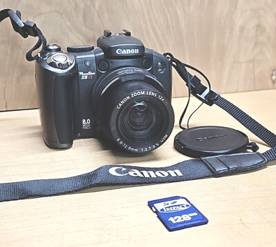 #ad Canon Powershot S5 IS 8 MP Digital Camera 12X Optical Zoom Flip Screen SD Card $74.99