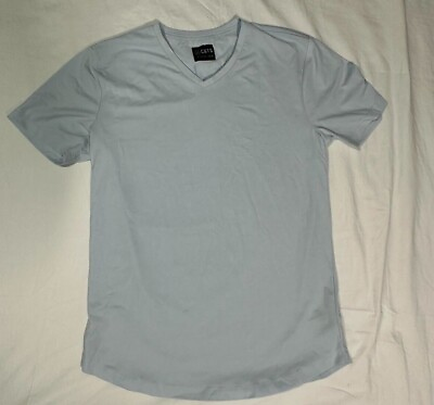 #ad Cuts Clothing Men#x27;s Curve Hem V Neck Signature Fit 4 Way Stretch Tee T Shirt $29.99