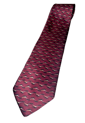 #ad ROUNDTREE amp; YORKE MENS TIE BURGUNDY GOLD RED BLUE New with Tag Classy Timeless $5.99
