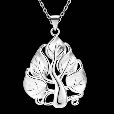 #ad New 925 sterling silver charms elegant tree pendant Necklaces for women jewelry C $2.58