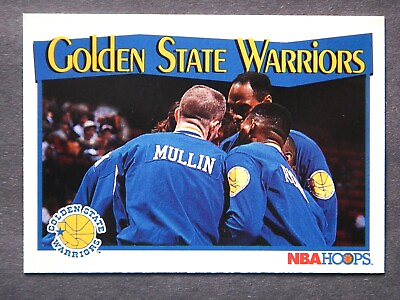 #ad Warriors#x27; Team #282 NBA Hoops 1991 Basketball Card Golden State Warriors LN $2.19