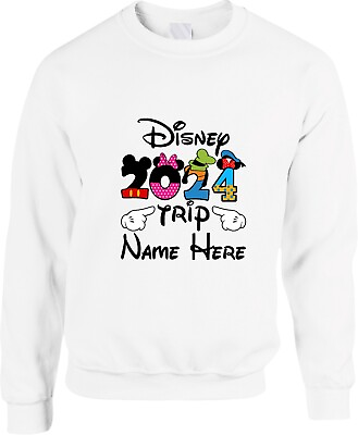 #ad Personalised Disney 2024 Trip Jumper Your Custom Name Cartoon Lovers Gift Top GBP 19.99