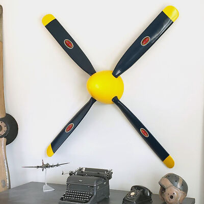 #ad North American P 51 Mustang Replica WWII Resin Airplane Propeller 55quot; Yellow Hub $615.00