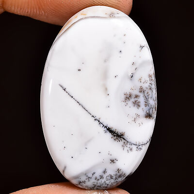 #ad Natural Dendrite Opal Oval Cabochon Loose Gemstone 40.5 Ct. 35X22X7 mm A 15924 $3.30