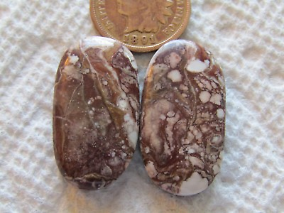 #ad 2 WildHorse Magnesite Cabs 42 carats wild horse Natural Matching Set Cabochons $24.99