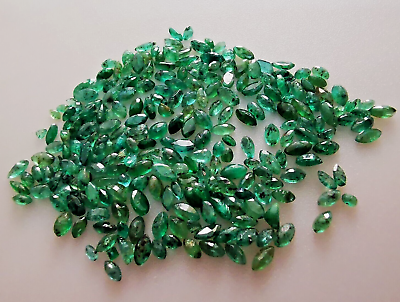 #ad 33.5 Carat 100%Natural Marquise shape Emerald lot Good Quality Loose Gemstones $650.00