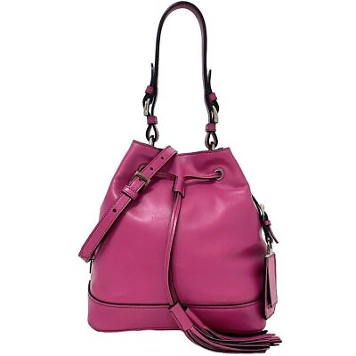 #ad Prada Drawstring 2way Bag Pink FUXIA Fuchsia BN2785 Beautiful Tassel Rare Soft $1087.38