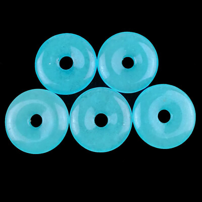 #ad 5Pcs 30x5mm Blue Jade Donut Pendant Bead B40996 $17.61