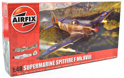 #ad Airfix Supermarine Spitfire F Mk.XVIII 1:48 Scale Plastic Model Plane Kit A05140 $29.99