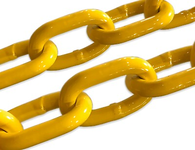 #ad 5 16quot; Yellow Powder Coated Chain 20 FT Grade 30 Proof Coil UV Protection Barrier $69.95