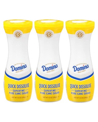 #ad Domino White Sugar Pure Cane Sugar Quick Dissolve Superfine 3 Pack $26.95