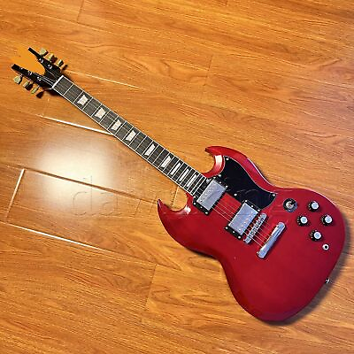 #ad Red SG Standard Electric Guitar 22 frets 6 tring Mahogany Body NeckFast Shipping $278.00