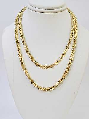 #ad 10k Solid Yellow Gold Milano Rope chain 4mm 26Inches Genuine Necklace $2326.66