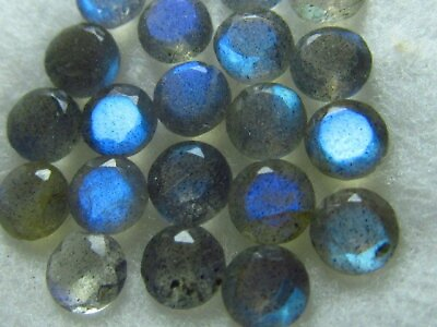 #ad Natural Blue Labradorite Round Faceted Cut 3mm To 15mm Loose Gemstone $109.90