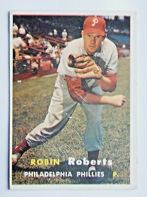 #ad Robin Roberts #15 Topps 1957 Baseball Card Philadelphia Phillies A $15.99