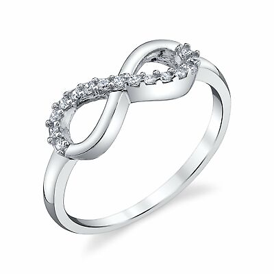 #ad Brand New 925 Sterling Silver Infinity Forever Love Ring $24.99