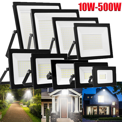 #ad LED Flood Light 10W 500W Watt Spotlight Security Yard Garden Outdoor IP66 Lamps $11.99