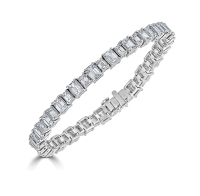 #ad Gorgeous Emerald Cut Dazzling 14.00CT Cubic Zirconia Tennis Engagement Bracelets $450.00