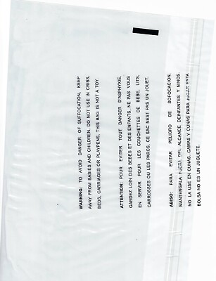 #ad Clear Poly Bag 11quot;x14quot; 1PK 100 Self Sealing Suffocation Warning Mailer Bags $13.75