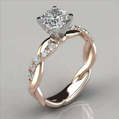 #ad Women Twist Fashion Cubic Zirconia Wedding Engagement Fashion Jewelry Ring C $2.11