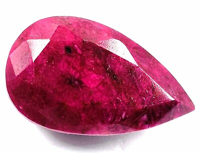#ad AFRICAN PEAR CUT LOOSE 678 CT NATURAL BLOOD RED RUBY EGL CERTIFIED GEMSTONE MKT $14.99