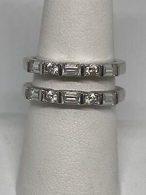 #ad 925 STERLING SILVER CZ RING SIZE 8 $45.00