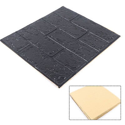#ad 3D Tile Brick Wall Stickers Self adhesive Waterproof Foam Panel Wallpapers 10Pcs $8.61