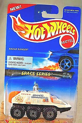 #ad 1996 Hot Wheels #388 Space Series 1 4 RADAR RANGER White wo HW Logo w CT Spokes $9.00