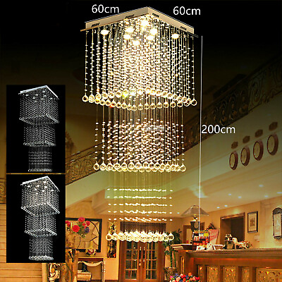 #ad Modern Luxury Crystal Chandelier K9 Luxury Crystal Pendant Lamp Ceiling Lighting $251.66