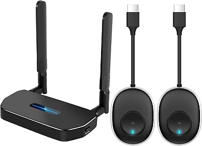 #ad Wireless hdmi Transmitter and Receiver 4K Kit.Two Transmitter Farthest Matching $66.99