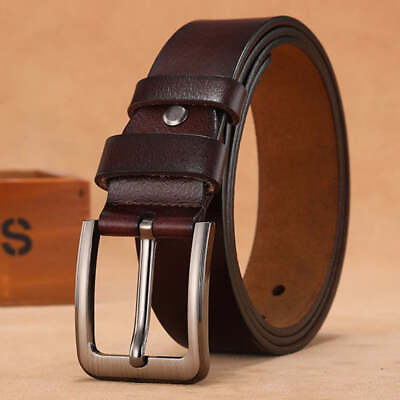 #ad Stylish Mens Leather Belts with Pin Buckle Upgrade Your Wardrobe Today $27.29