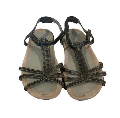 #ad JSport by Jambu Women 8 Strappy Sandals Black Open Toe Braided Detail $17.33