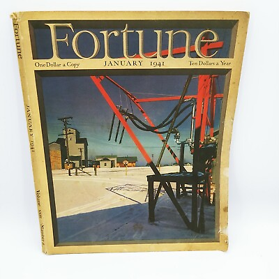 #ad RARE January 1941 Fortune Magazine intact AMAZING 1940s large advertising Ads $29.99