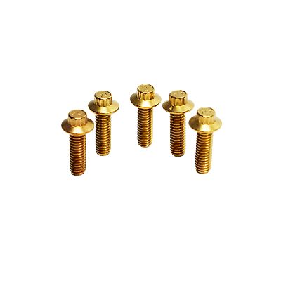 #ad 5PCS Gold Front Brake Rotor Disc Bolts for Harley Sportster Dyna Softail Touring $17.79