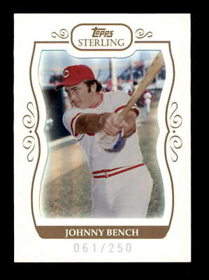 #ad JOHNNY BENCH 2008 TOPPS STERLING #JB2 #14 BASE CARD SP #061 250 BF1675 $17.99