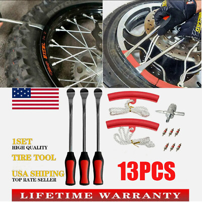 #ad Steel Tire Spoon Lever Iron Tool Kit Professional Motorcycle Tire Changing Tool $17.64
