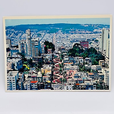 #ad VTG Postcard San Francisco Lombard Street City California Card Park View Color $14.85