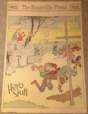 #ad VINTAGE NEWSPAPER FOOTBALL HERO COLOR PIN UP 10 14 28 FULL SIZE SUNDAY PAGE BIN $27.93