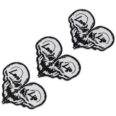 #ad 10Pcs Skeleton Skull shape Skeleton Skull Patches Sew on Iron on Patches Jeans $8.30