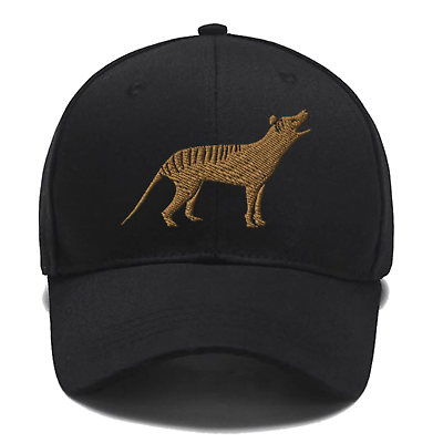 #ad Thylacine Hat Tasmanian Tiger Embroidered Baseball Cap Custom Hat Trucker Cap $17.99