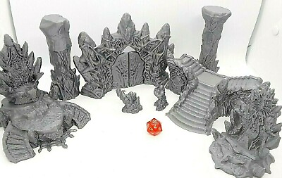 #ad 12 Piece Icy Palace Castle Set Scatter Terrain Set Scenery Dungeons amp; Dragons $59.99