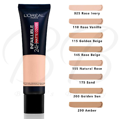 #ad L#x27;OREAL Infallible 24H Matte Cover Mattifying Longwear Foundation SPF18 30ml NEW $18.99